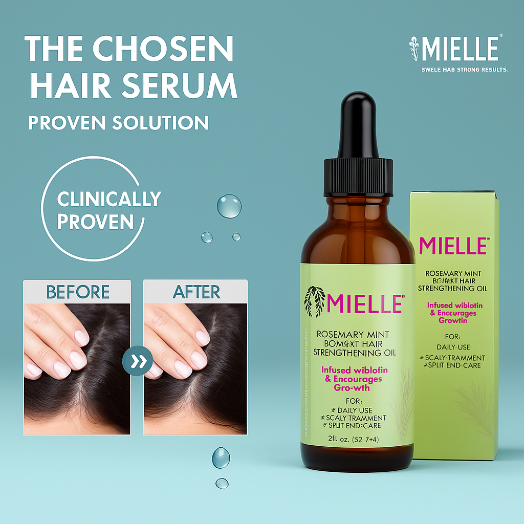 El secreto del cabello abundante se llama MIELLE Serum Capilar 🍯